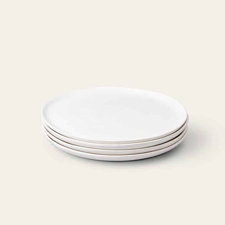 Dinner plates dinnerware by Fable Home, shown in a dovegray finish. – #dovegray