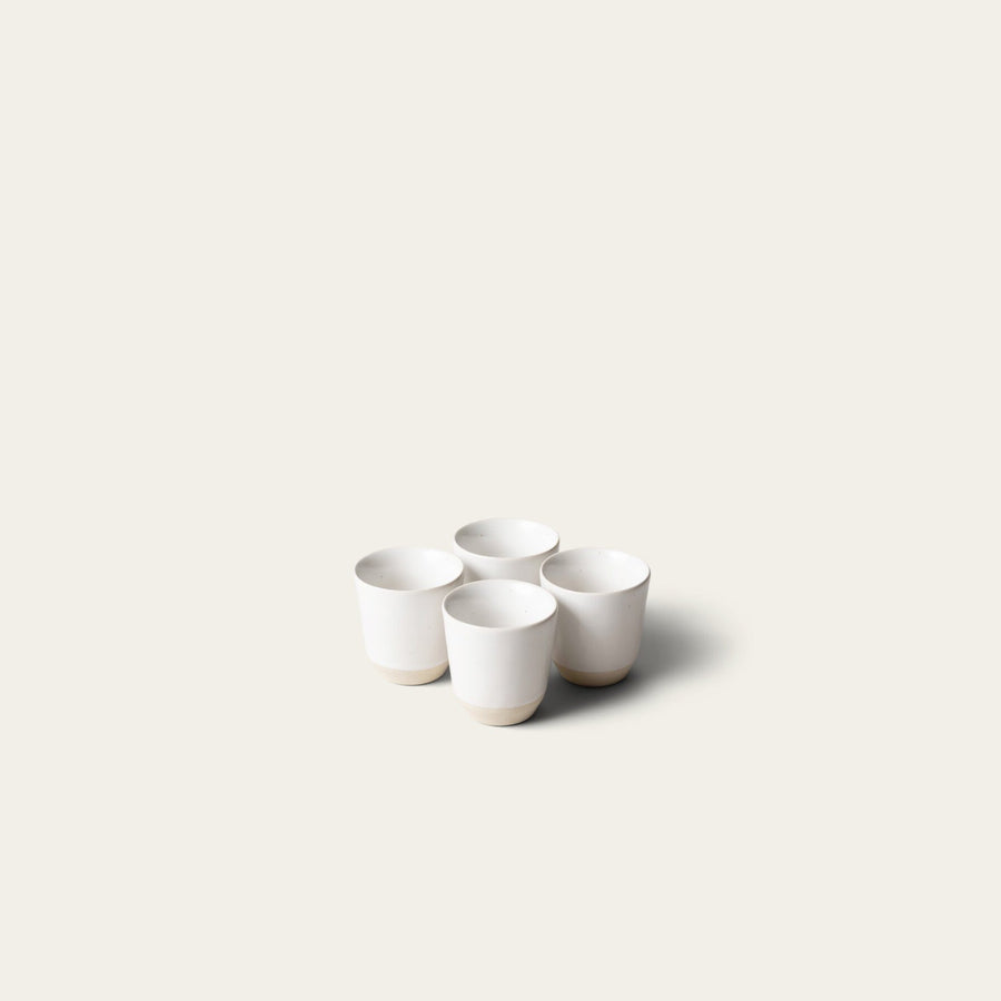 Espresso cups drinkware by Fable Home, shown in a speckledwhite finish. – #speckledwhite