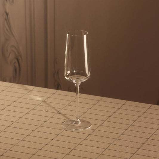 Flute glasses glassware by Fable Home, shown in a clear finish. – #clear