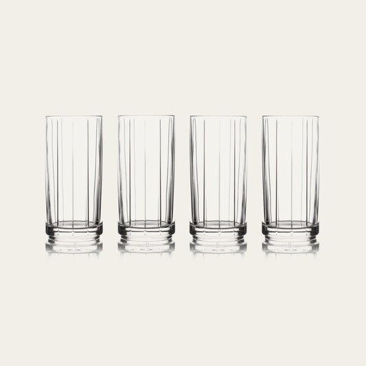 Highball glasses glassware by Fable Home, shown in a clear finish. – #clear
