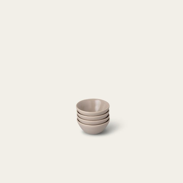 Little bowls dinnerware by Fable Home, shown in a deserttaupe finish. – #deserttaupe