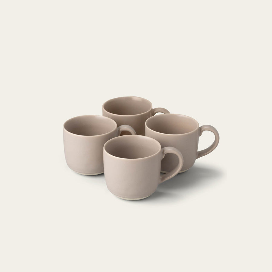 Mugs dinnerware by Fable Home, shown in a deserttaupe finish. – #deserttaupe