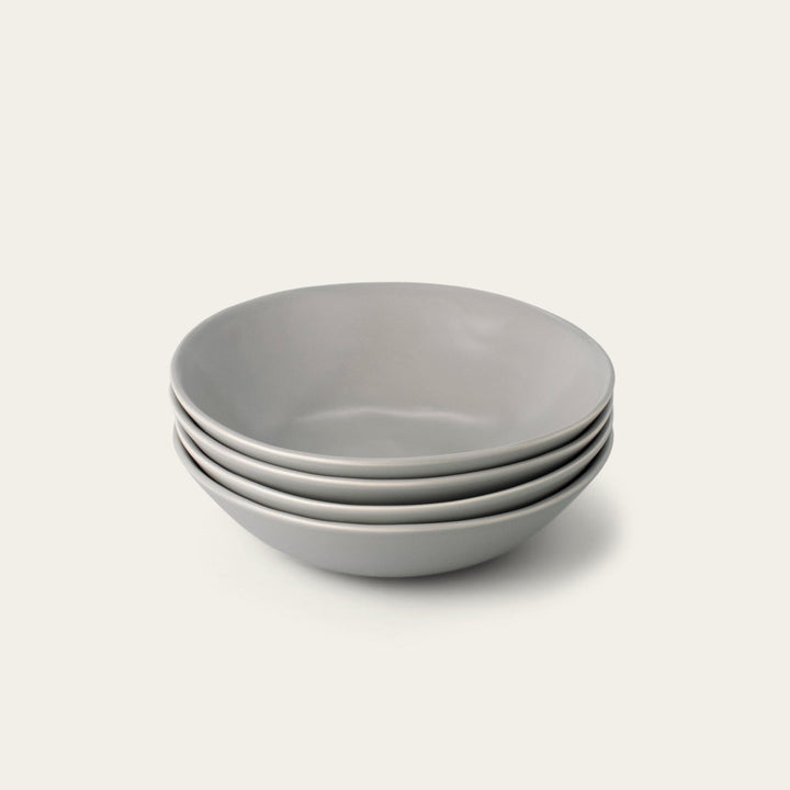 Pasta bowls dinnerware by Fable Home, shown in a speckledwhite finish. – #speckledwhite