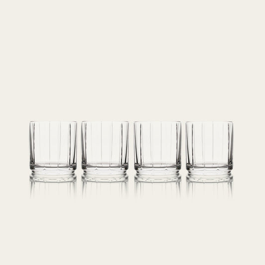 Rocks glasses glassware by Fable Home, shown in a clear finish. – #clear
