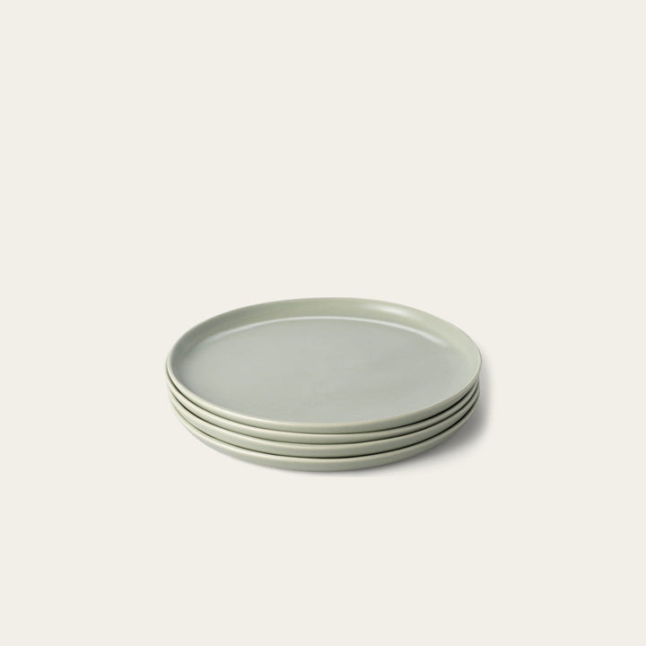 Salad plates dinnerware by Fable Home, shown in a beachgrassgreen finish. – #beachgrassgreen