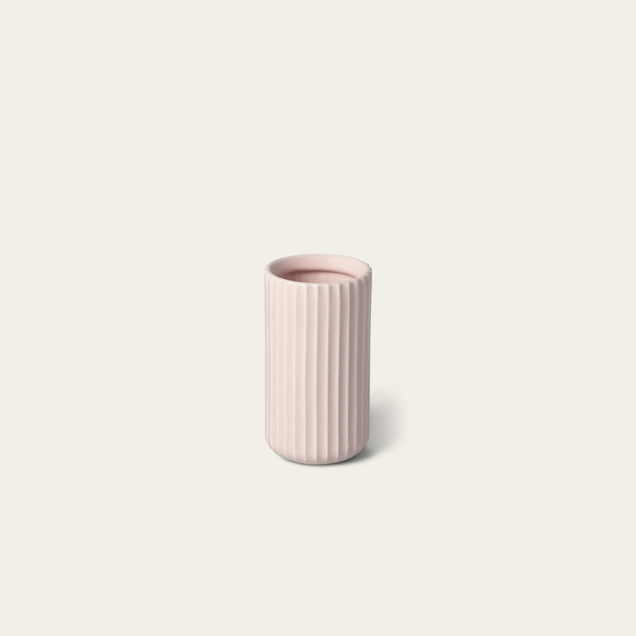 Short bud vase decor by Fable Home, shown in a blushpink finish. – #blushpink