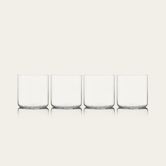 Short glasses pro glassware by Fable Home, shown in a clear finish. – #clear
