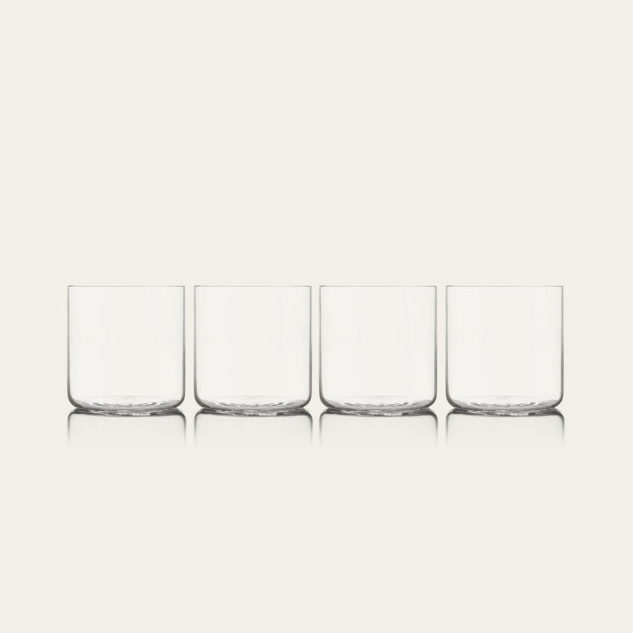 Short glasses pro glassware by Fable Home, shown in a clear finish. – #clear
