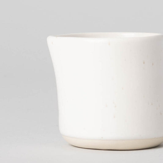 Small carafe drinkware by Fable Home, shown in a speckledwhite finish. – #speckledwhite