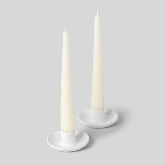 Taper candles decor by Fable Home, shown in a short/black finish. – #short/black