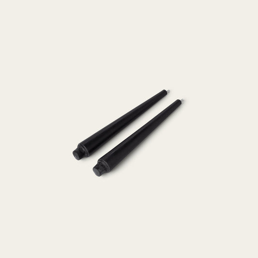 Taper candles decor by Fable Home, shown in a short/black finish. – #short/black