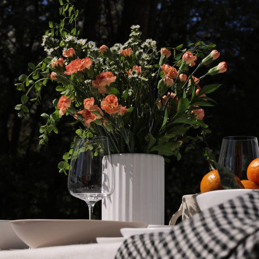 Vase decor by Fable Home, shown in a speckledwhite finish. – #speckledwhite