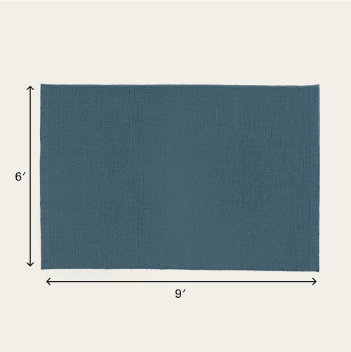 Wool Rug - Seaside Blue / Large - 6 x 9’ / Without Mat