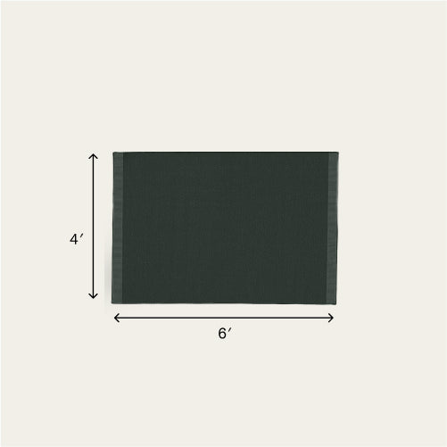 Wool Rug - Forest Green / Small - 4 x 6' / Without Mat