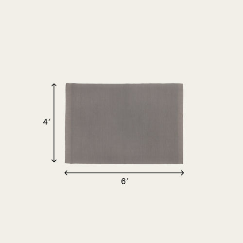 Wool Rug - Slate Gray / Small - 4 x 6' / Without Mat