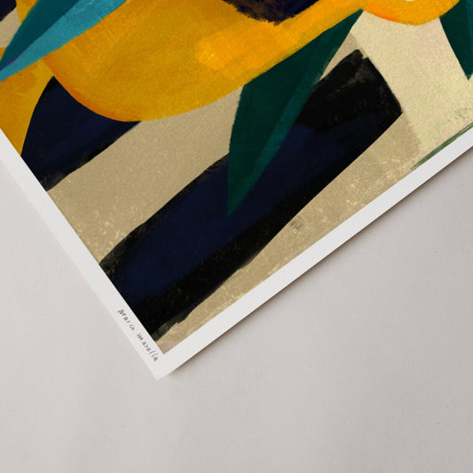 Black Flowers Print - 18 x 24" wall art by Fable Home, shown in a withframe finish. – #withframe