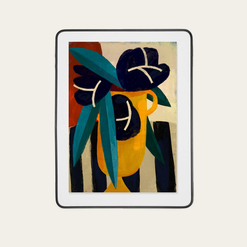 Black Flowers Print - 18 x 24