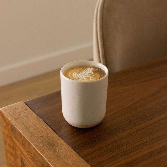 Cappuccino cups drinkware by Fable Home, shown in a midnightblue finish. – #midnightblue