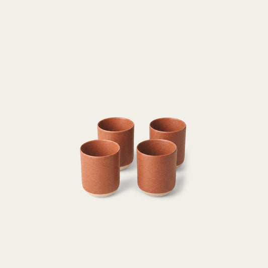 Cappuccino Cups by Fable Home, featured in a canyonclay color finish. – #canyonclay