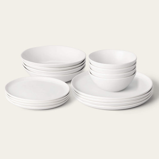 Dinnerware set bundles by Fable Home, in a cloudwhite color. – #cloudwhite
