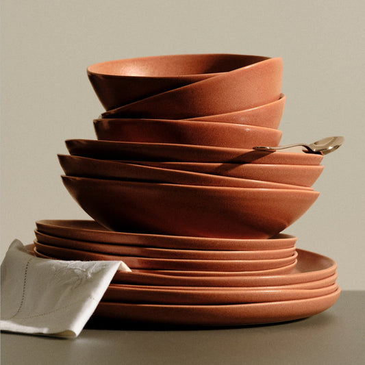 Dinnerware Set by Fable Home, featured in a canyonclay finish. – #canyonclay