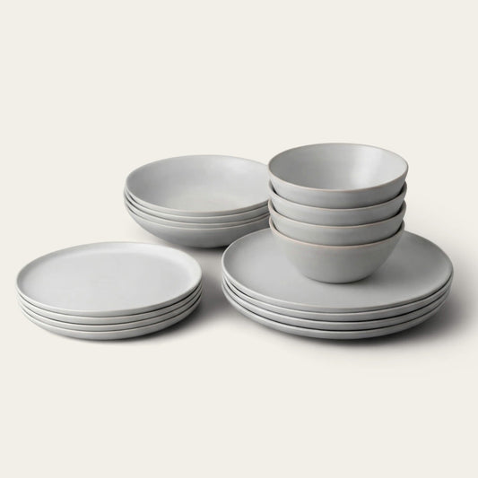 Dinnerware set bundles by Fable Home, in a stoneblue color. – #stoneblue