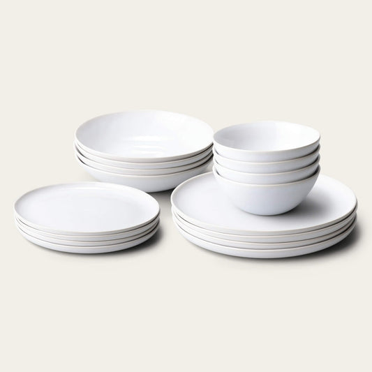 Dinnerware set bundles by Fable Home, in a pearlwhite color. – #pearlwhite