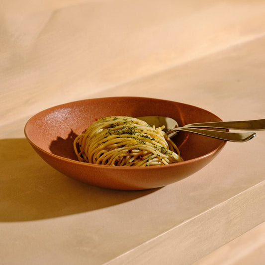 Dinnerware Set by Fable Home, featured in a canyonclay finish. – #canyonclay
