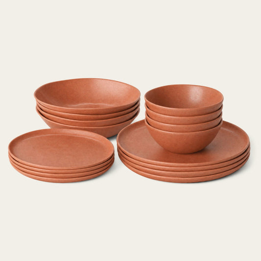 Dinnerware Set by Fable Home, featured in a canyonclay color finish. – #canyonclay