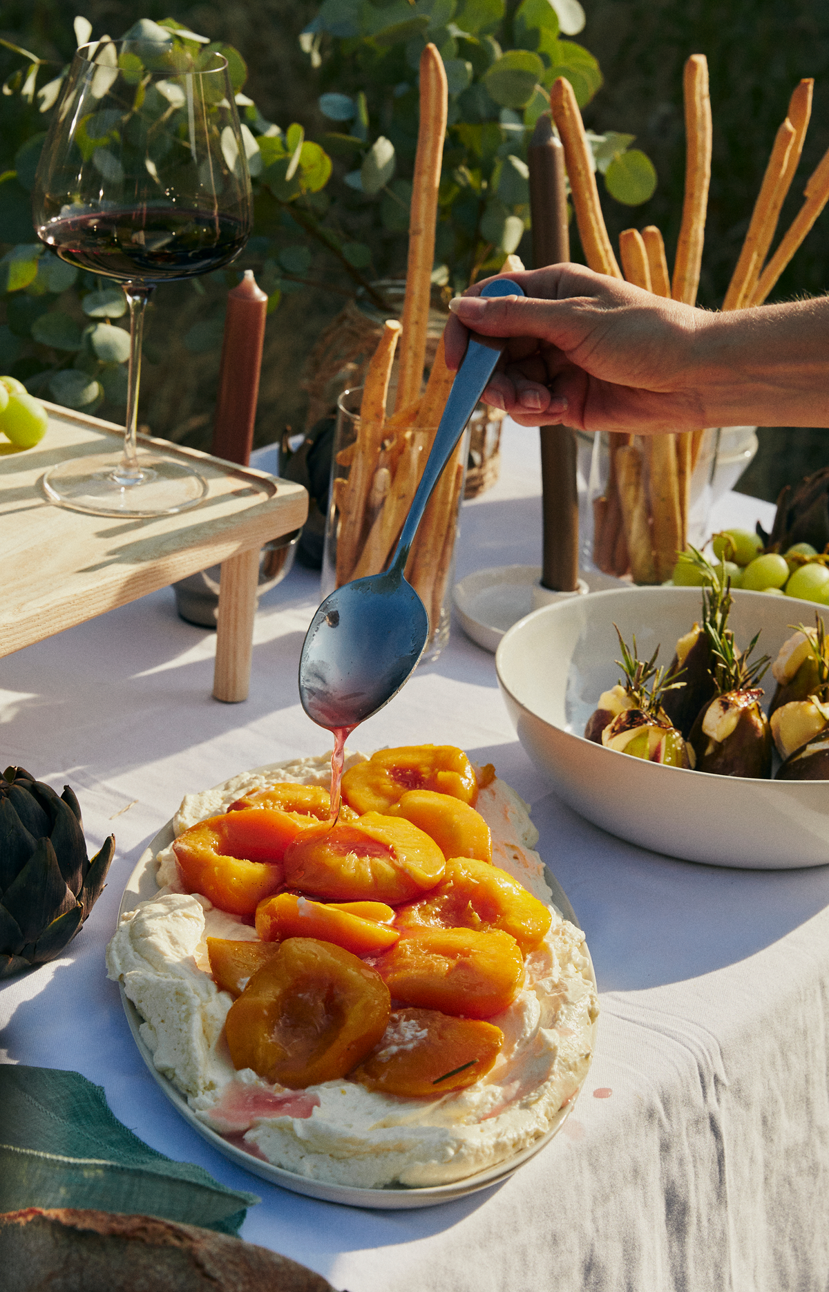 Jade's Rosé Poached Peaches