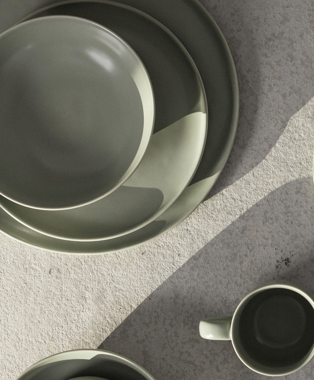 Everyday Dinnerware Set by Fable Home, shown in Beachgrass Green.