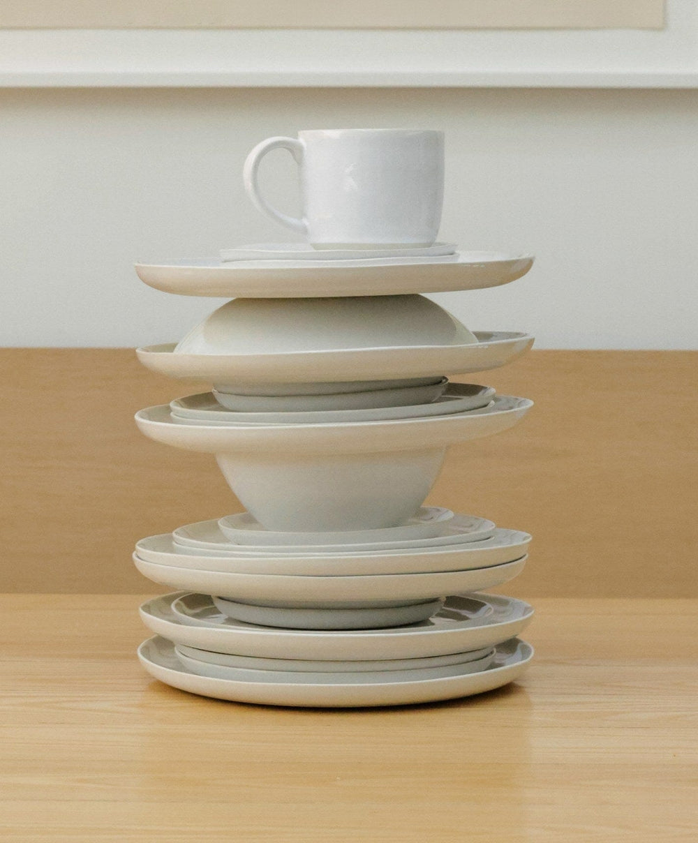Everyday Dinnerware Set by Fable Home, shown in Pearl White.