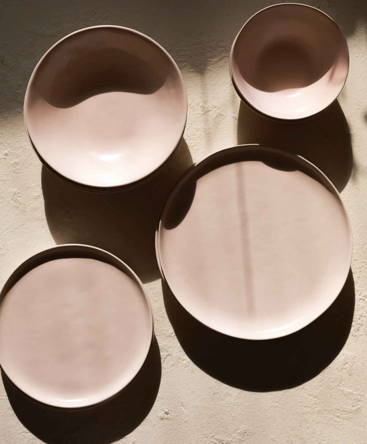 Everyday Dinnerware Set by Fable Home, shown in Blush Pink.