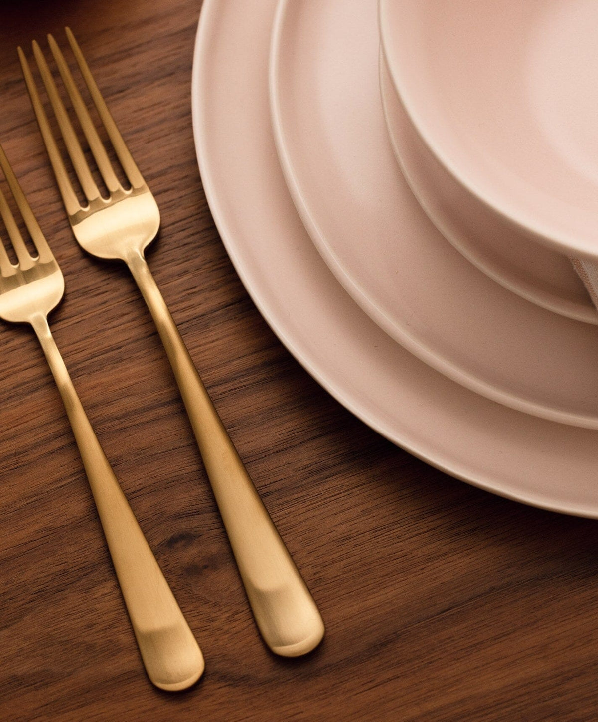 Everyday Dinnerware Set by Fable Home, shown in Blush Pink.