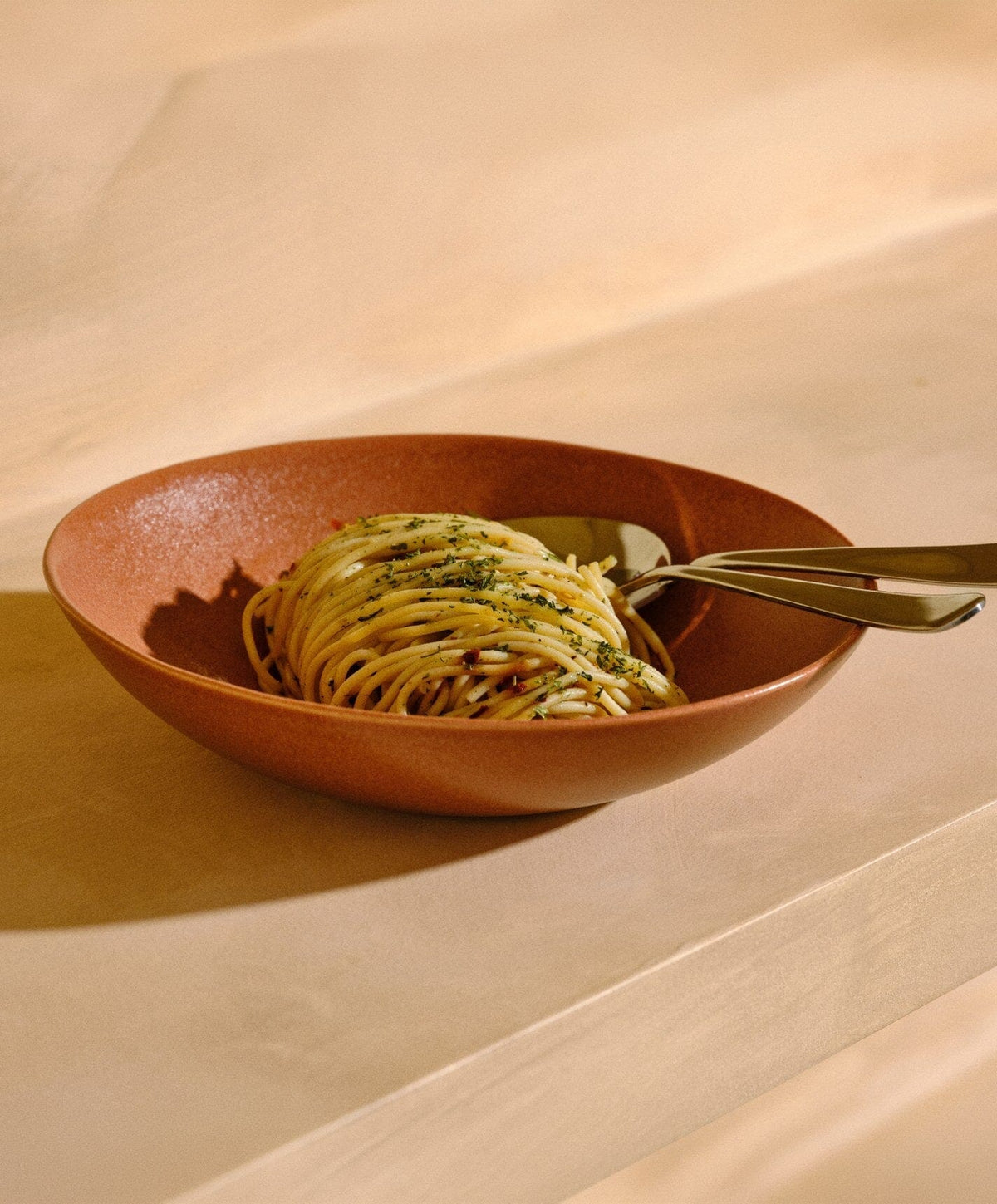 Everyday Dinnerware Set by Fable Home, shown in Canyon Clay.