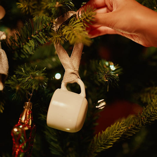 Fable Mini No. 1 Ornament , Small Mug on a Christmas tree #speckledwhite