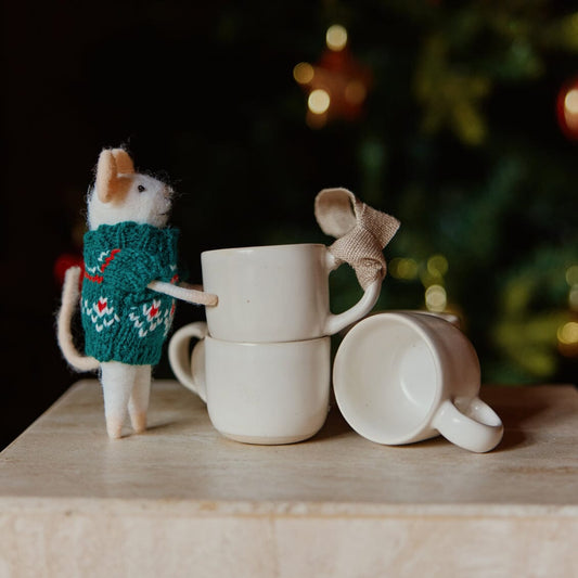 Fable Mini No. 1 Ornament , Small Christmas Mugs #speckledwhite