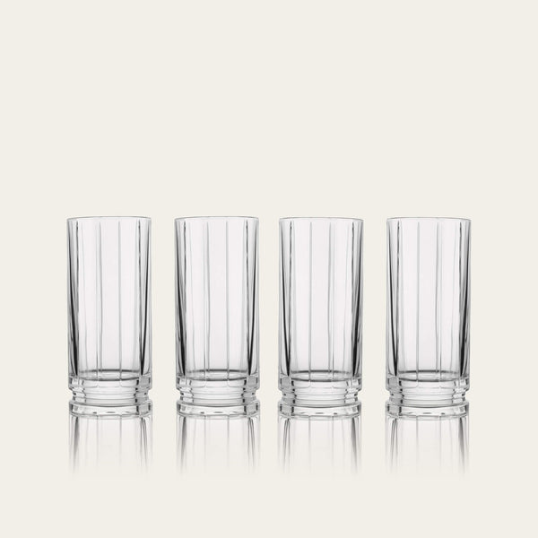 Highball glasses glassware by Fable Home, shown in a clear finish. – #clear