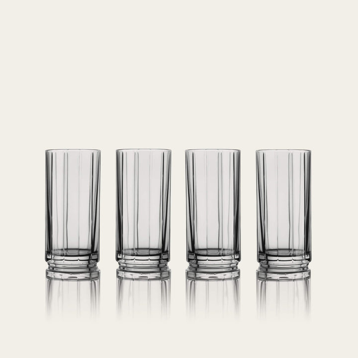Highball glasses glassware by Fable Home, shown in a clear finish. – #clear