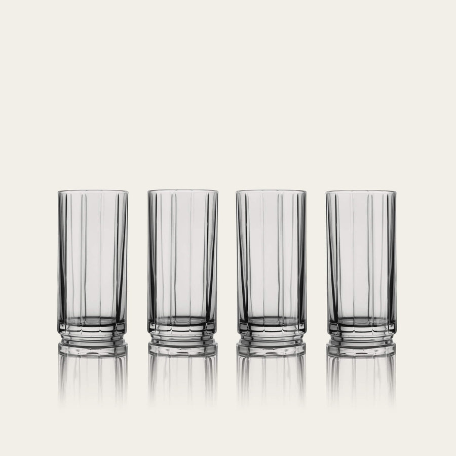 Highball glasses glassware by Fable Home, shown in a smokegray finish. – #smokegray