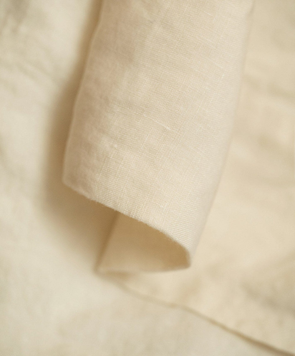 Linen Complete Bed Set by Fable Home, shown in Birch Sand.