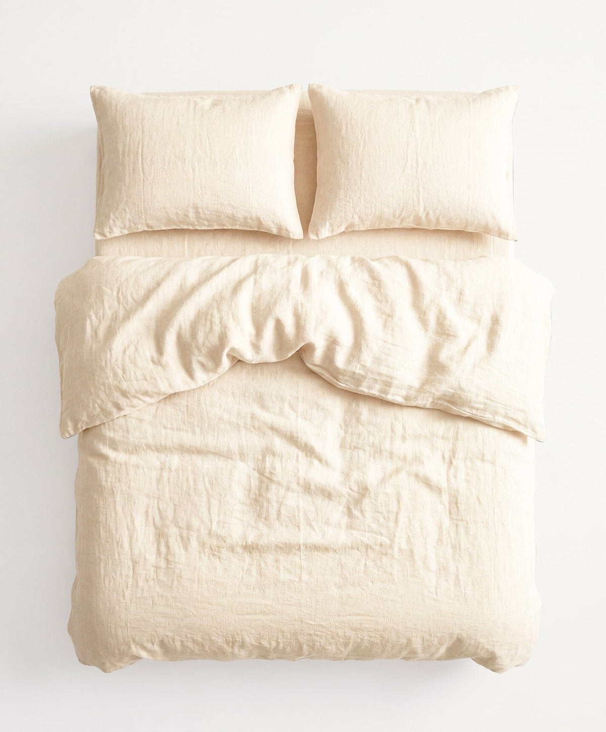 Linen Complete Bed Set by Fable Home, shown in Birch Sand.