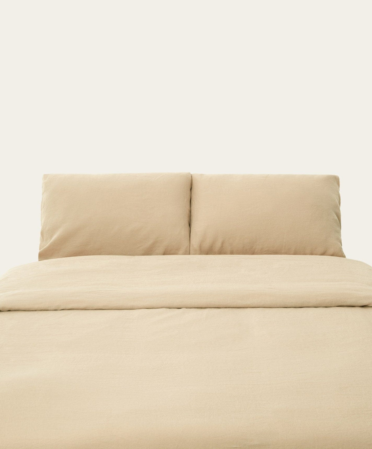 Linen Complete Bed Set by Fable Home, shown in Birch Sand.