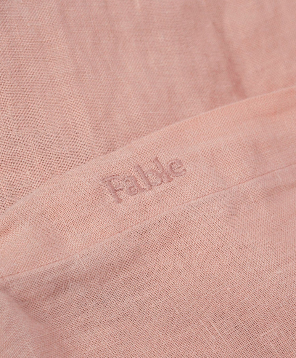 Linen Duvet Cover by Fable Home, shown in Autumn Rose.