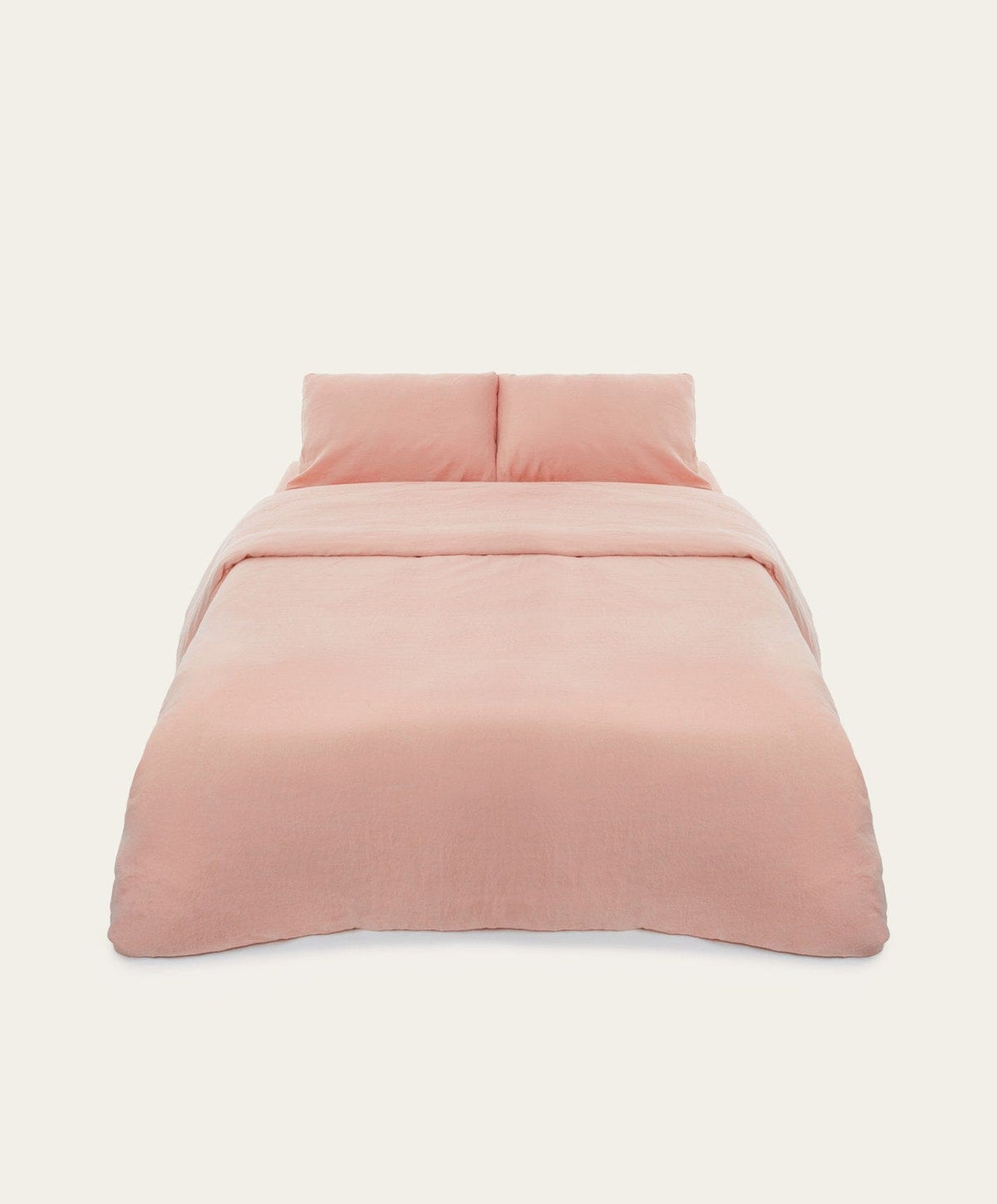 Linen Duvet Cover by Fable Home, shown in Autumn Rose.