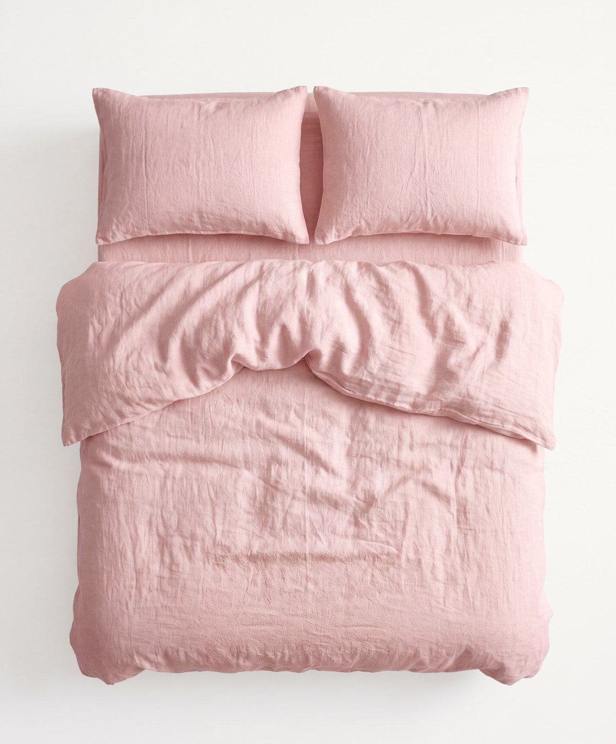 Linen Duvet Cover by Fable Home, shown in Autumn Rose.