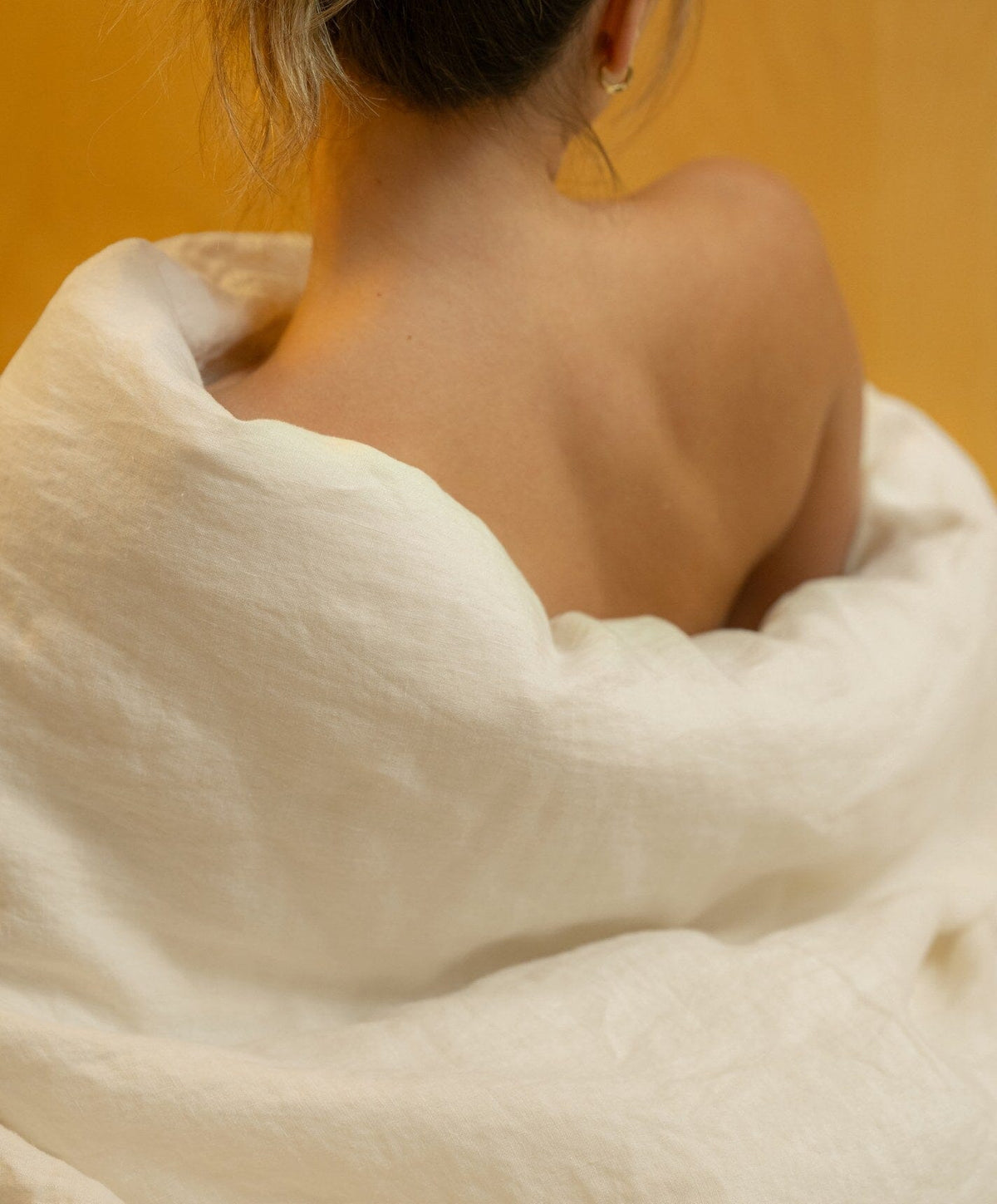 Linen Duvet Cover by Fable Home, shown in Birch Sand.