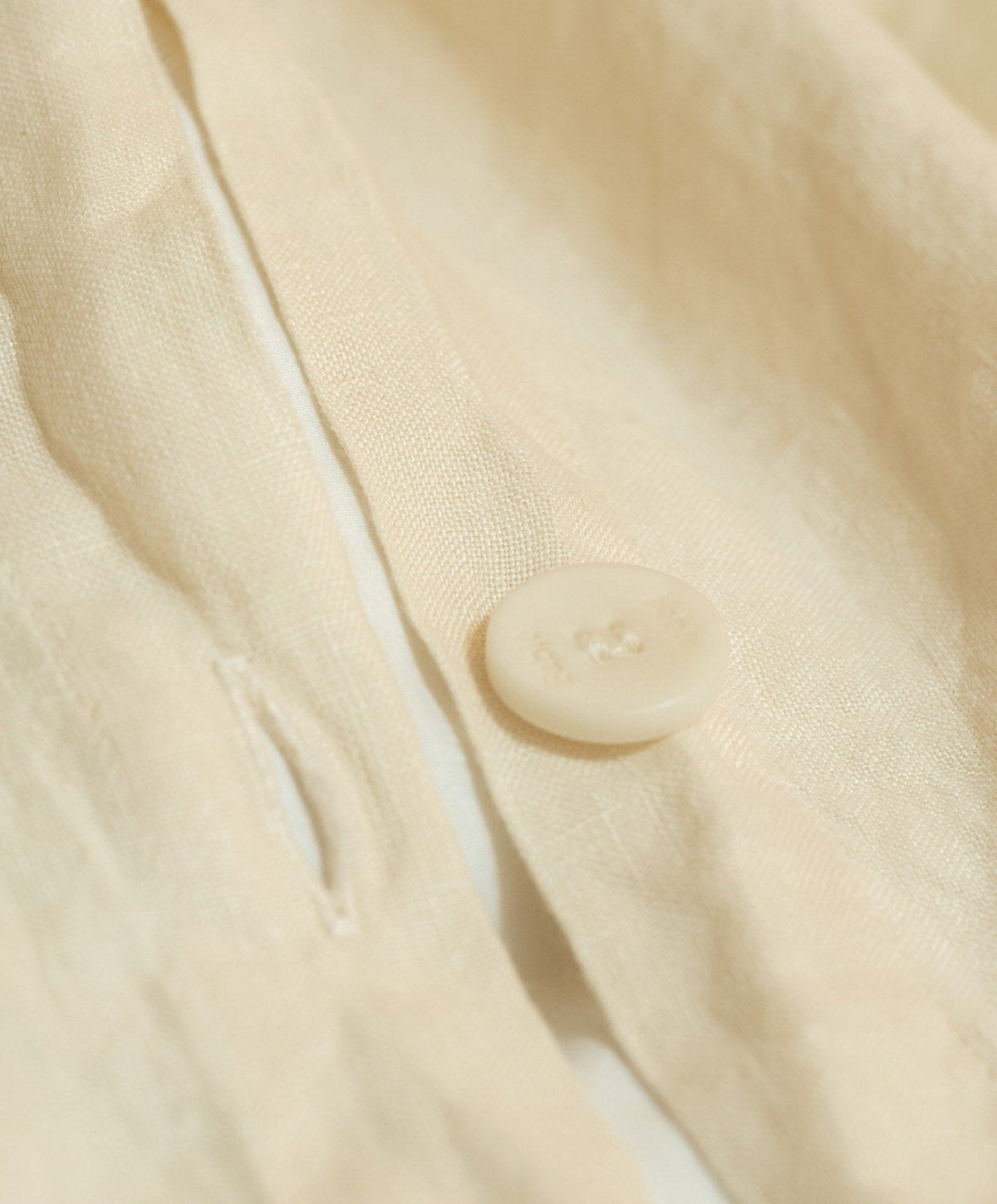 Linen Duvet Cover by Fable Home, shown in Birch Sand.