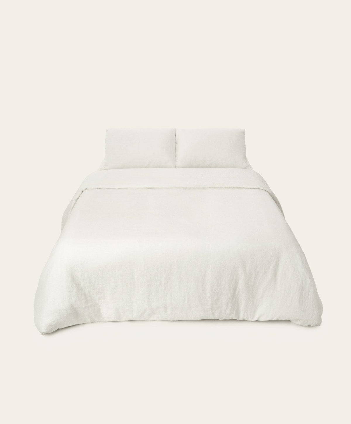 Linen Duvet Cover by Fable Home, shown in Shell White.