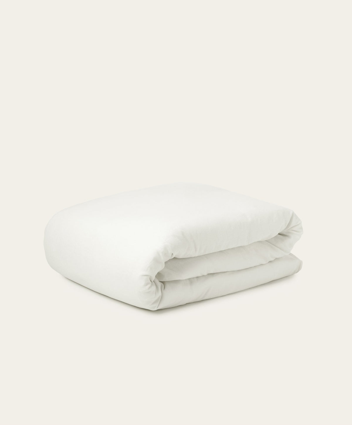 Linen Duvet Cover by Fable Home, shown in Shell White.